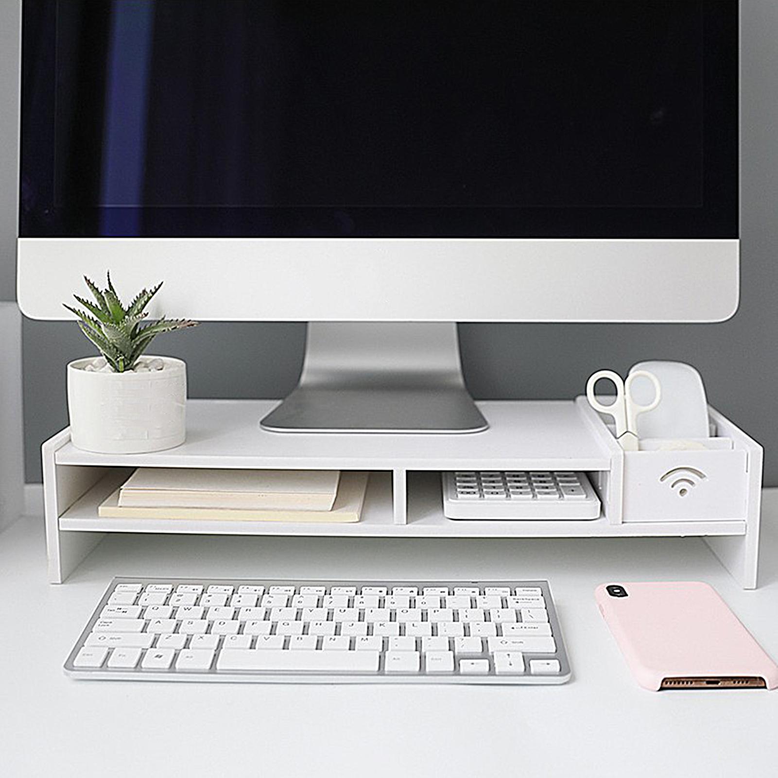Desk Setup Shelf - 3-Tier Desk Organizer Shelf For Desk