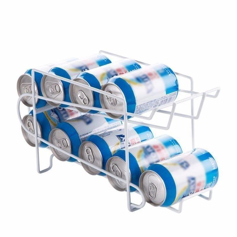 Desk Setup Shelf - Iron Double-layer Cola Storage Rack Kitchen