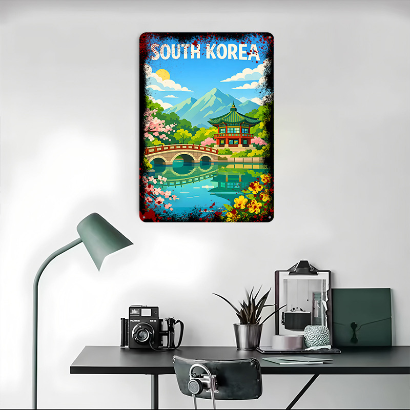 South Korea Travel Poster Cust - Desk Setup Vintage recension och pris