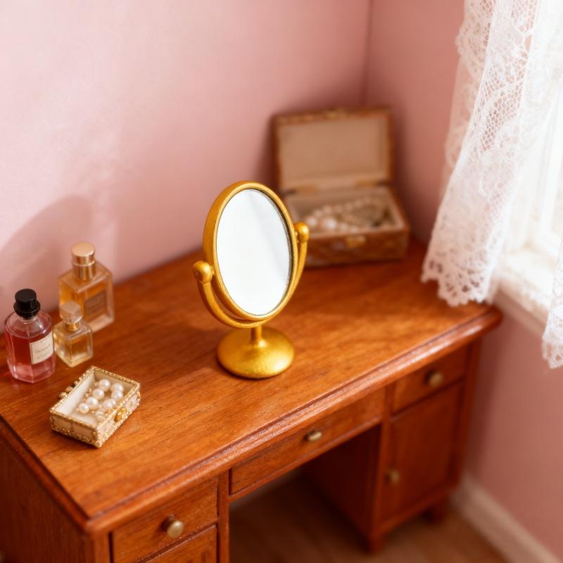 1Pcs Miniature Retro Mirror Dr - Desk Setup Vintage recension och pris