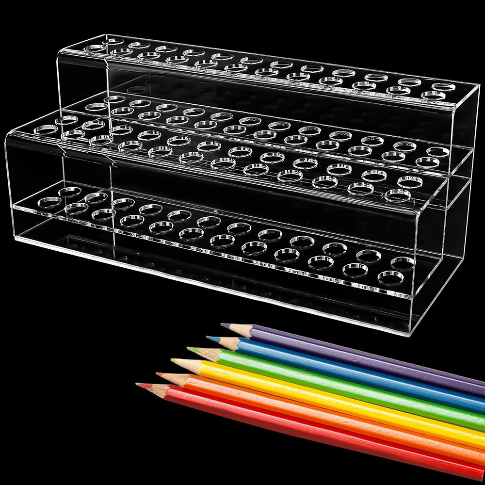 Transparent Acrylic Pen Holder - Desk Setup Shelf recension och pris