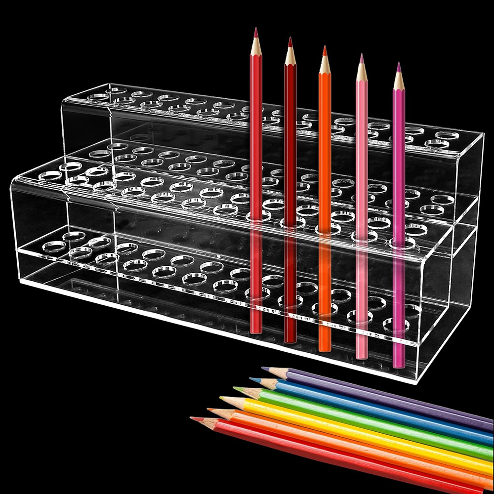 Transparent Acrylic Pen Holder - Desk Setup Shelf recension och pris