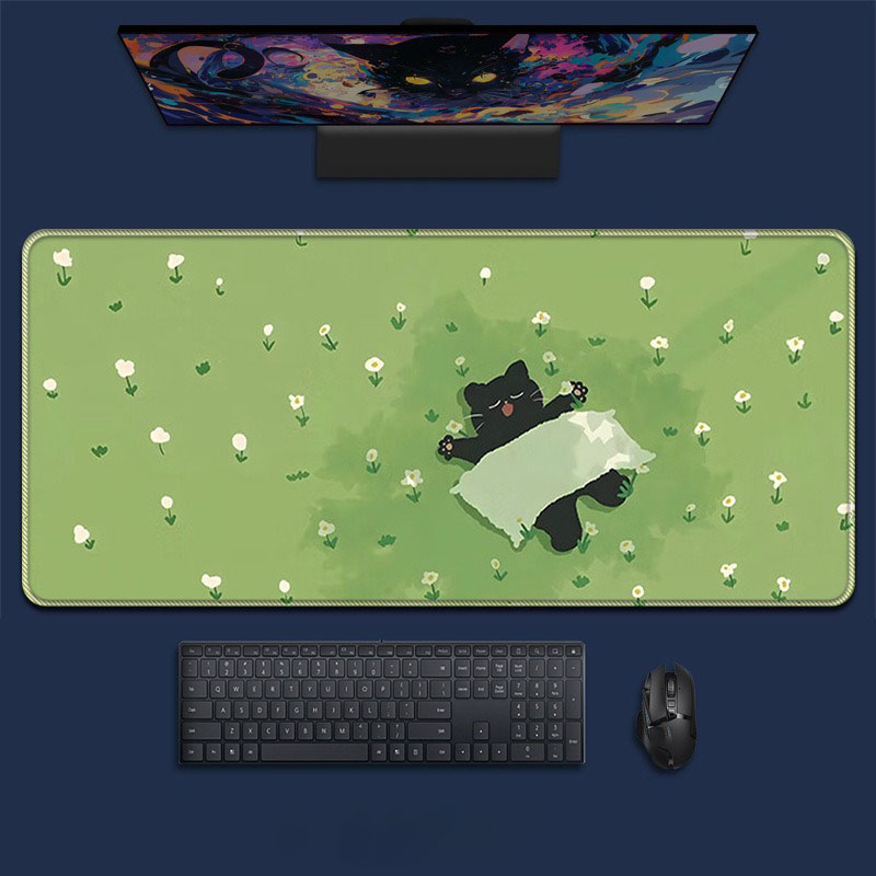 Anime Girl Forest Landscape La - Desk Setup Natural recension och pris