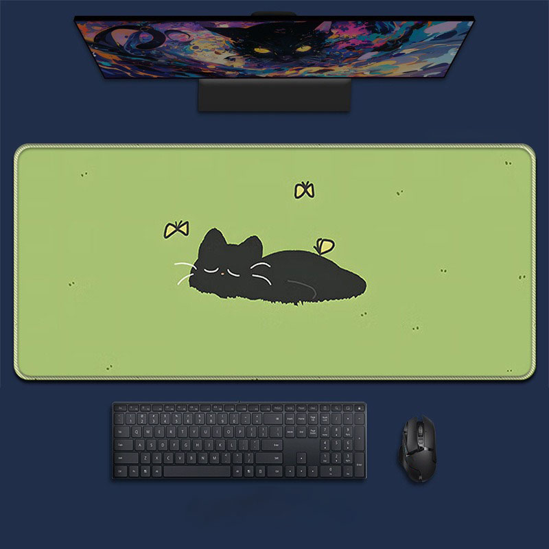 Anime Girl Forest Landscape La - Desk Setup Natural recension och pris