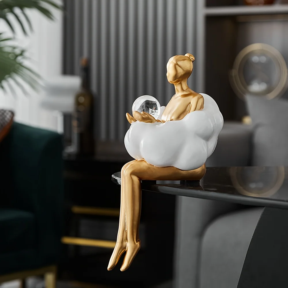 Cloud Girl Sculpture Abstract  - Desk Setup Girl recension och pris