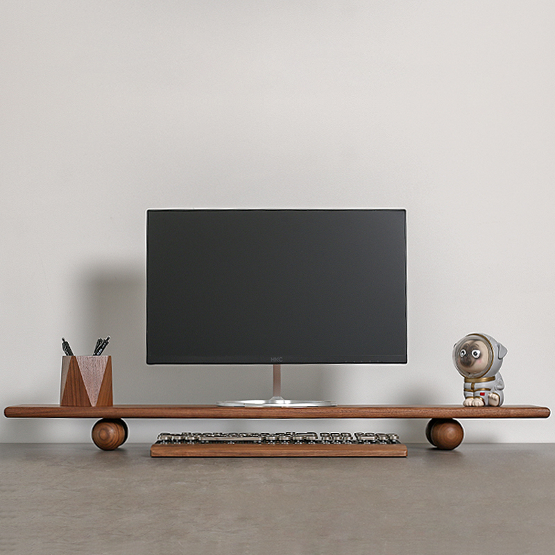 Natural Wood Desktop Riser Dua - Desk Setup Natural recension och pris