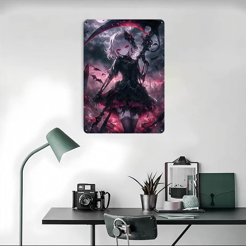 Demon Grim Reaper Girl Poster  - Desk Setup Vintage recension och pris