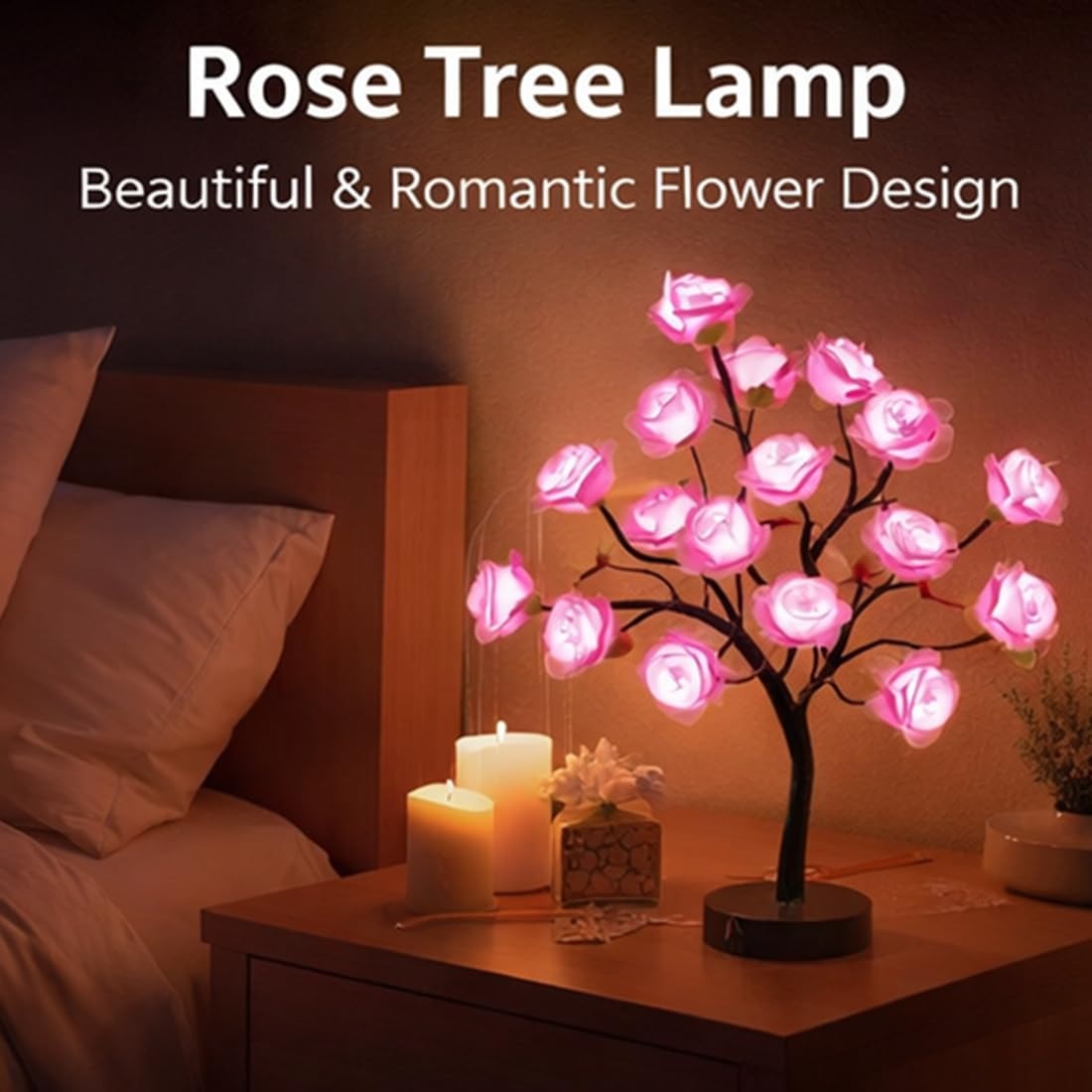 24 Colors Rose Tree Lamp, Colo - Desk Setup Girl recension och pris