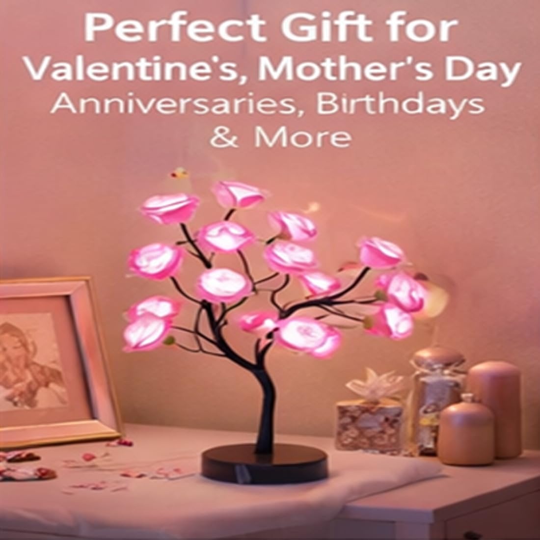 24 Colors Rose Tree Lamp, Colo - Desk Setup Girl recension och pris