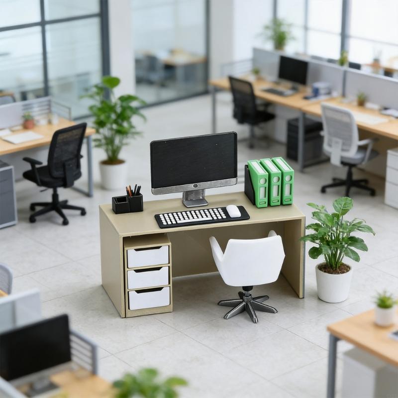  Miniature Offices Setup With  - Desk Setup Natural recension och pris