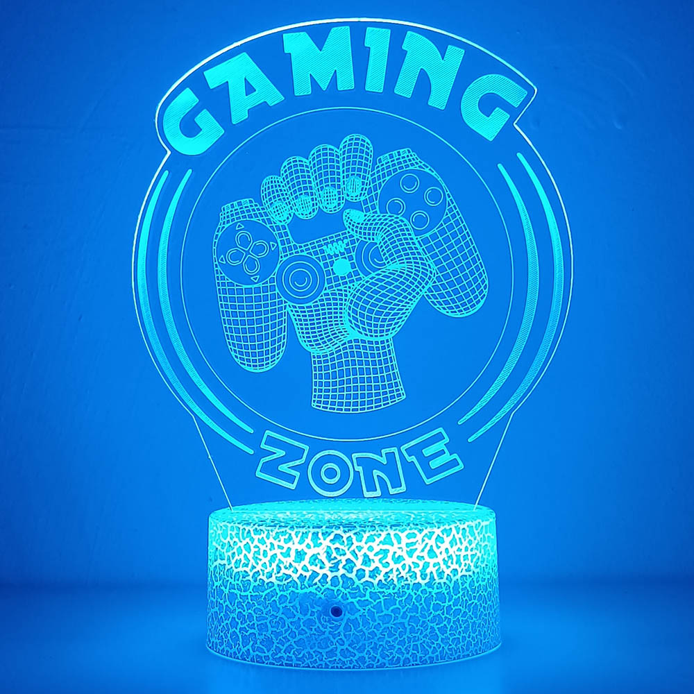 3D Night Light Lamp Gaming Roo - Desk Setup Diy recension och pris
