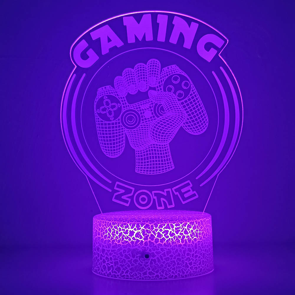 3D Night Light Lamp Gaming Roo - Desk Setup Diy recension och pris