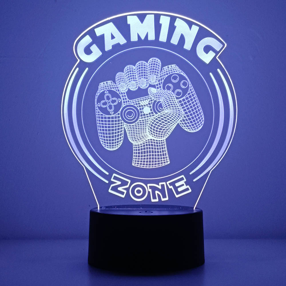 3D Night Light Lamp Gaming Roo - Desk Setup Diy recension och pris