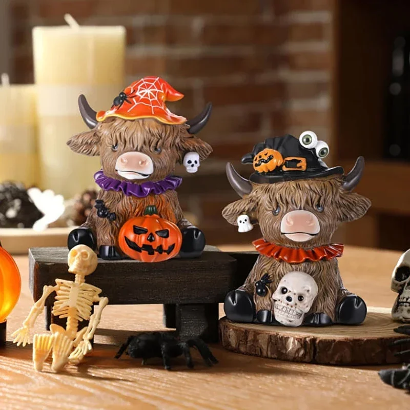 Highland Cow Figurines Resin F - Desk Setup Shelf recension och pris