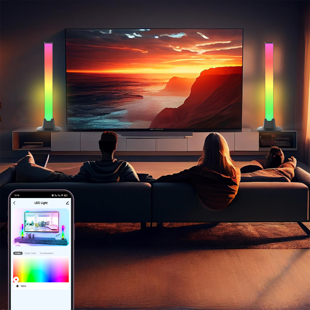 RGB LED Lights Bar Bluetooth S - Desk Setup With Tv recension och pris