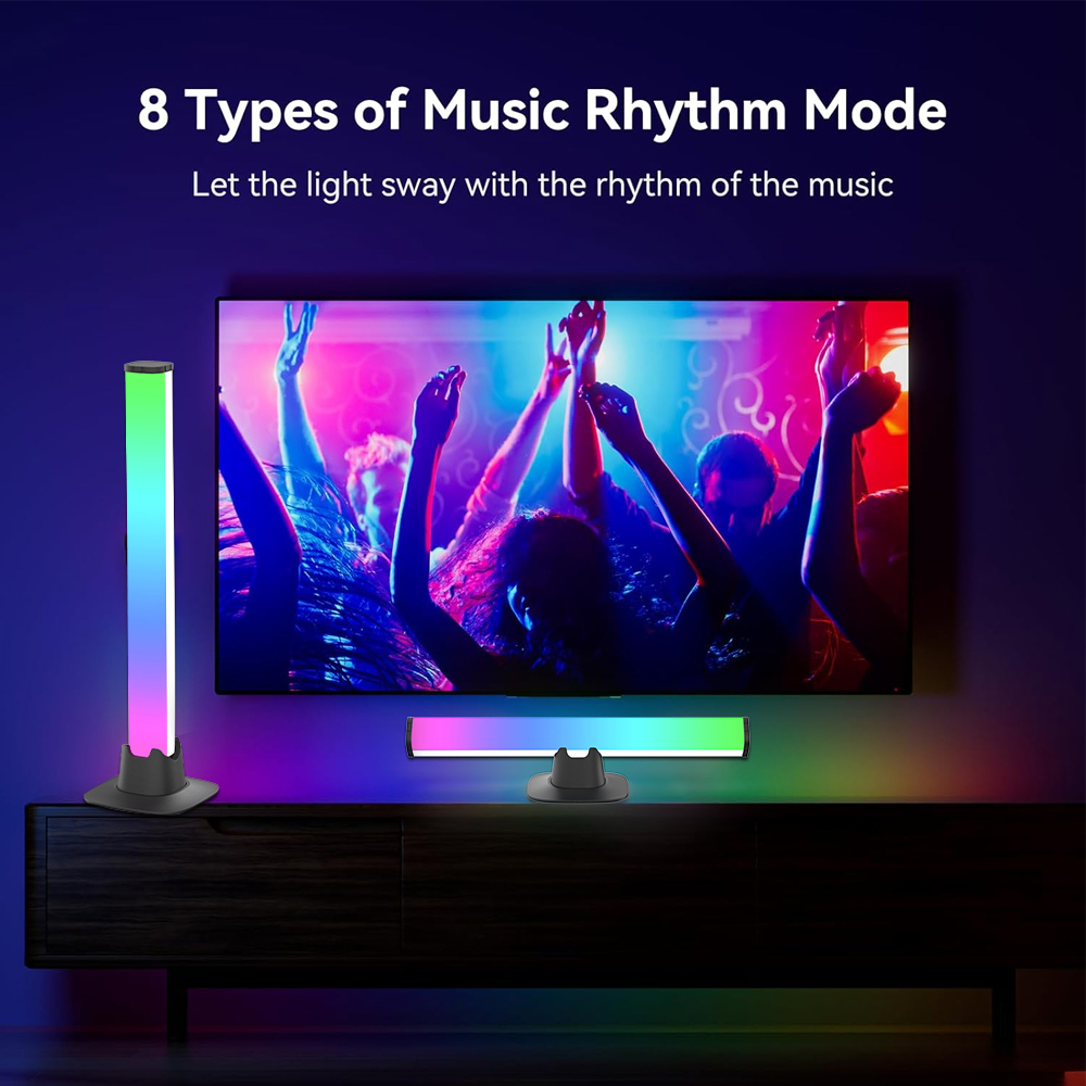 RGB LED Lights Bar Bluetooth S - Desk Setup With Tv recension och pris
