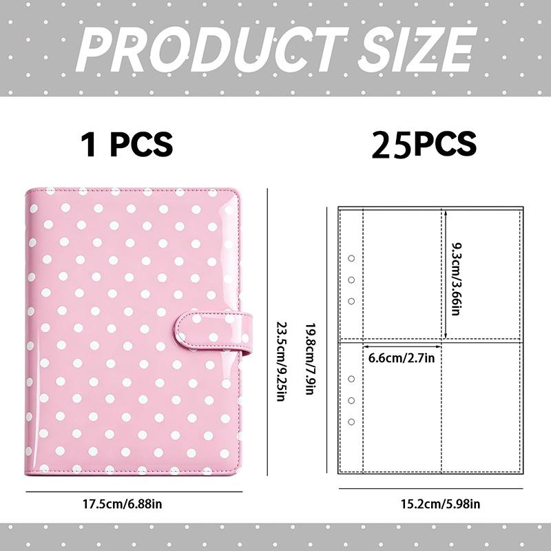 A5 Polka Dot 6 Ring Card Colle - Ring Binder Box recension och pris