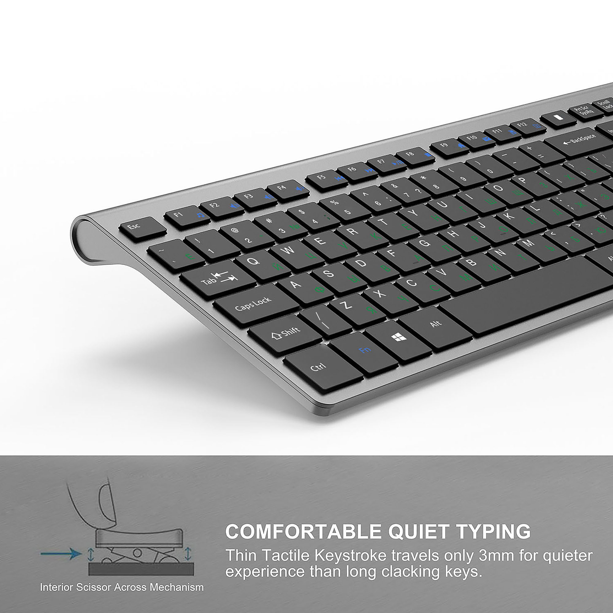 2.4G Rechargeable Wireless Key - Desk Setup Keyboard recension och pris