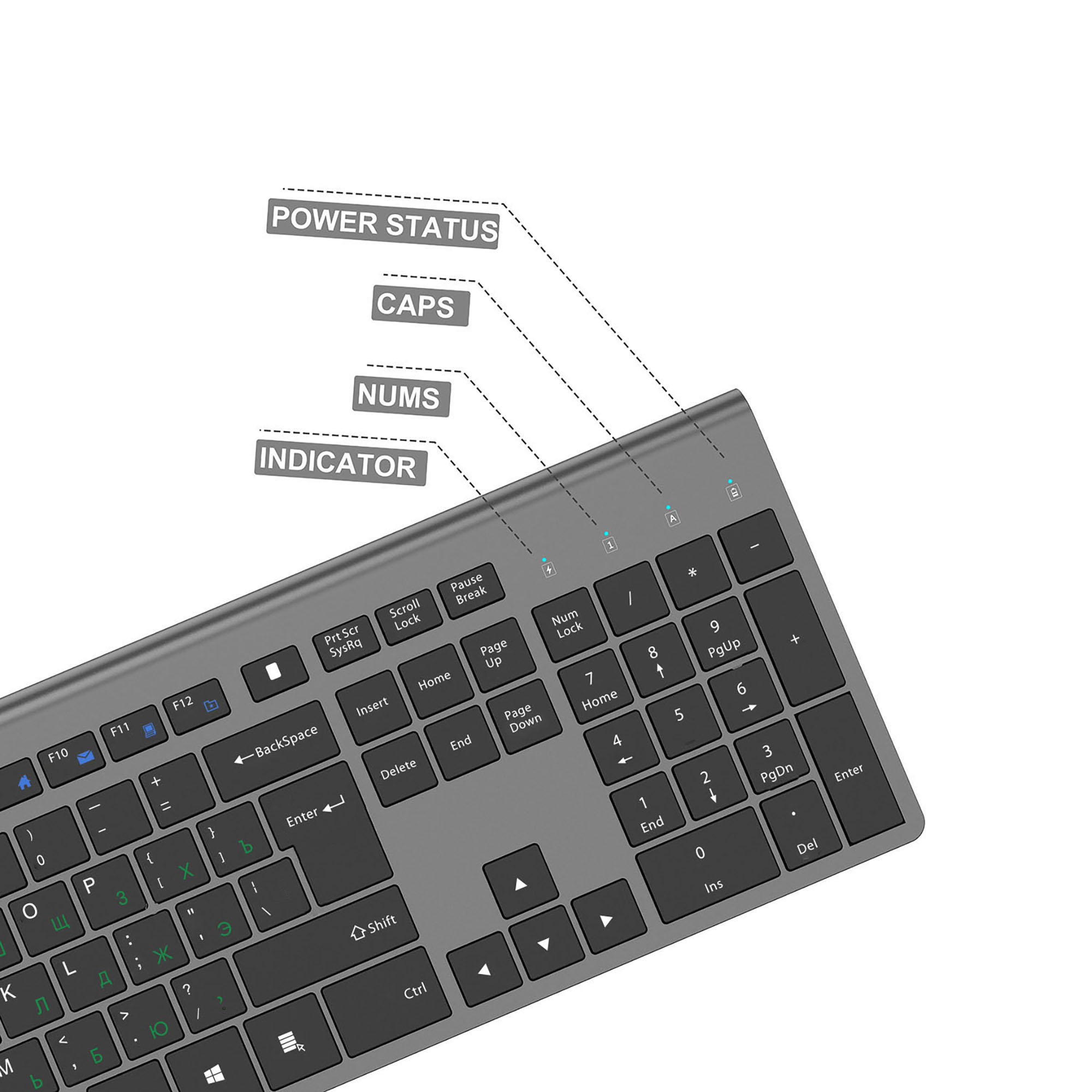2.4G Rechargeable Wireless Key - Desk Setup Keyboard recension och pris
