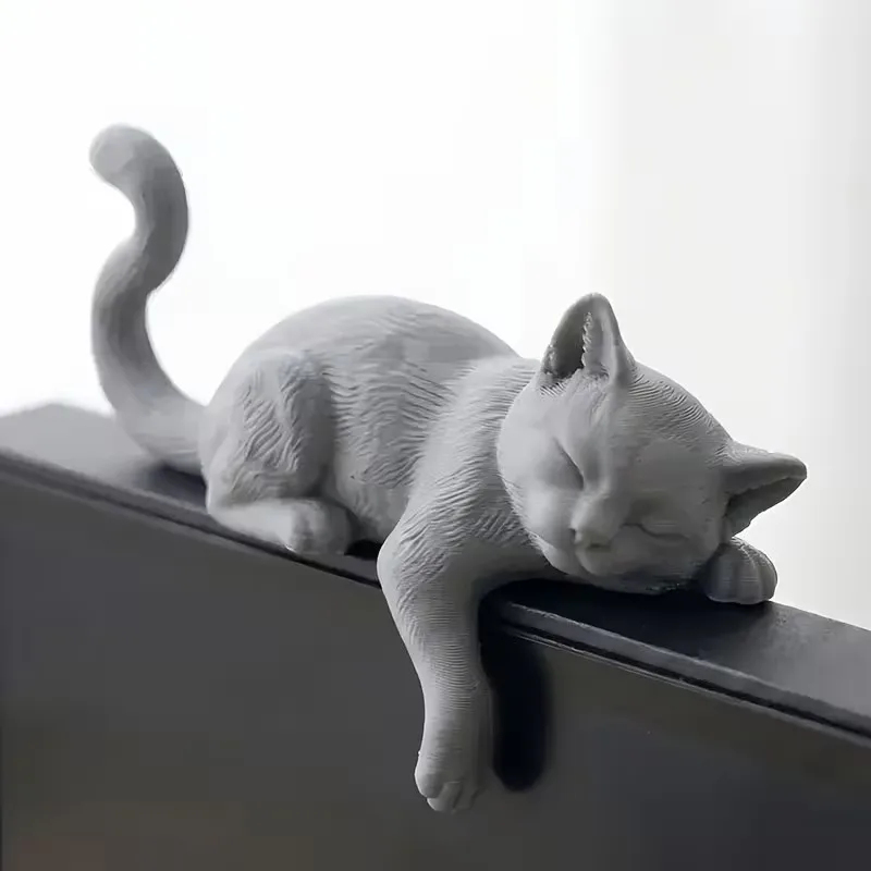3D Printed Lazy Cat Monitor To - Desk Setup Shelf recension och pris
