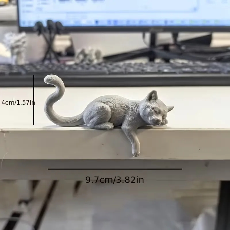 3D Printed Lazy Cat Monitor To - Desk Setup Shelf recension och pris