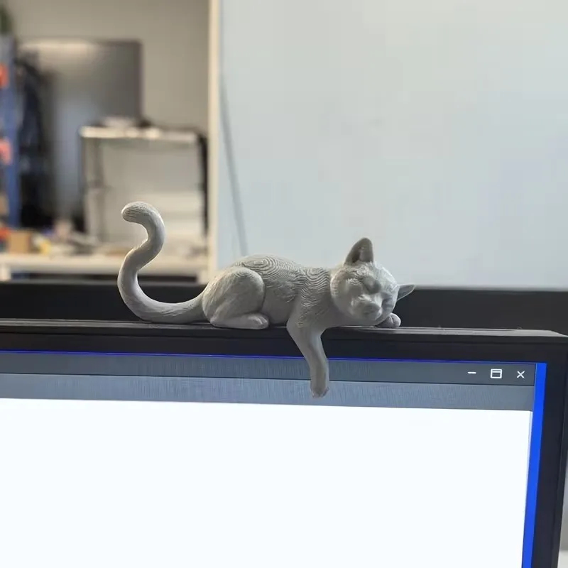3D Printed Lazy Cat Monitor To - Desk Setup Shelf recension och pris