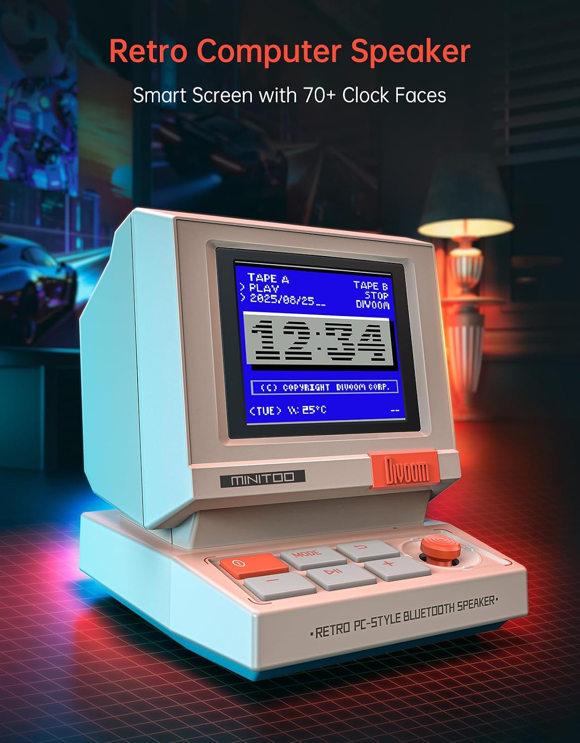 Retro PC-Style Mini Speaker wi - Desk Setup Diy recension och pris