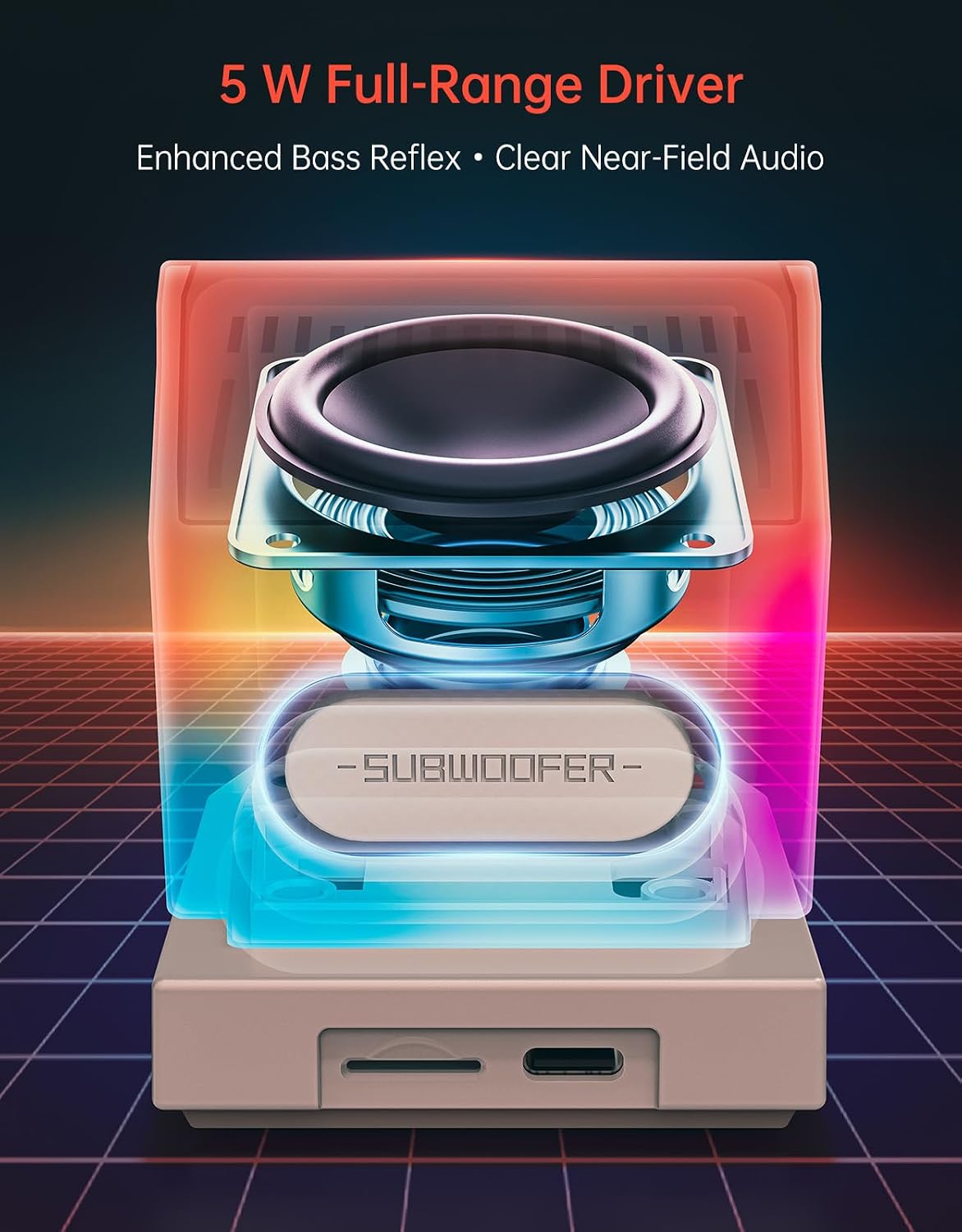 Retro PC-Style Mini Speaker wi - Desk Setup Diy recension och pris