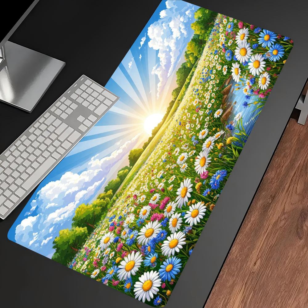 Natural Daisy Meadow Large Ext - Desk Setup Natural recension och pris