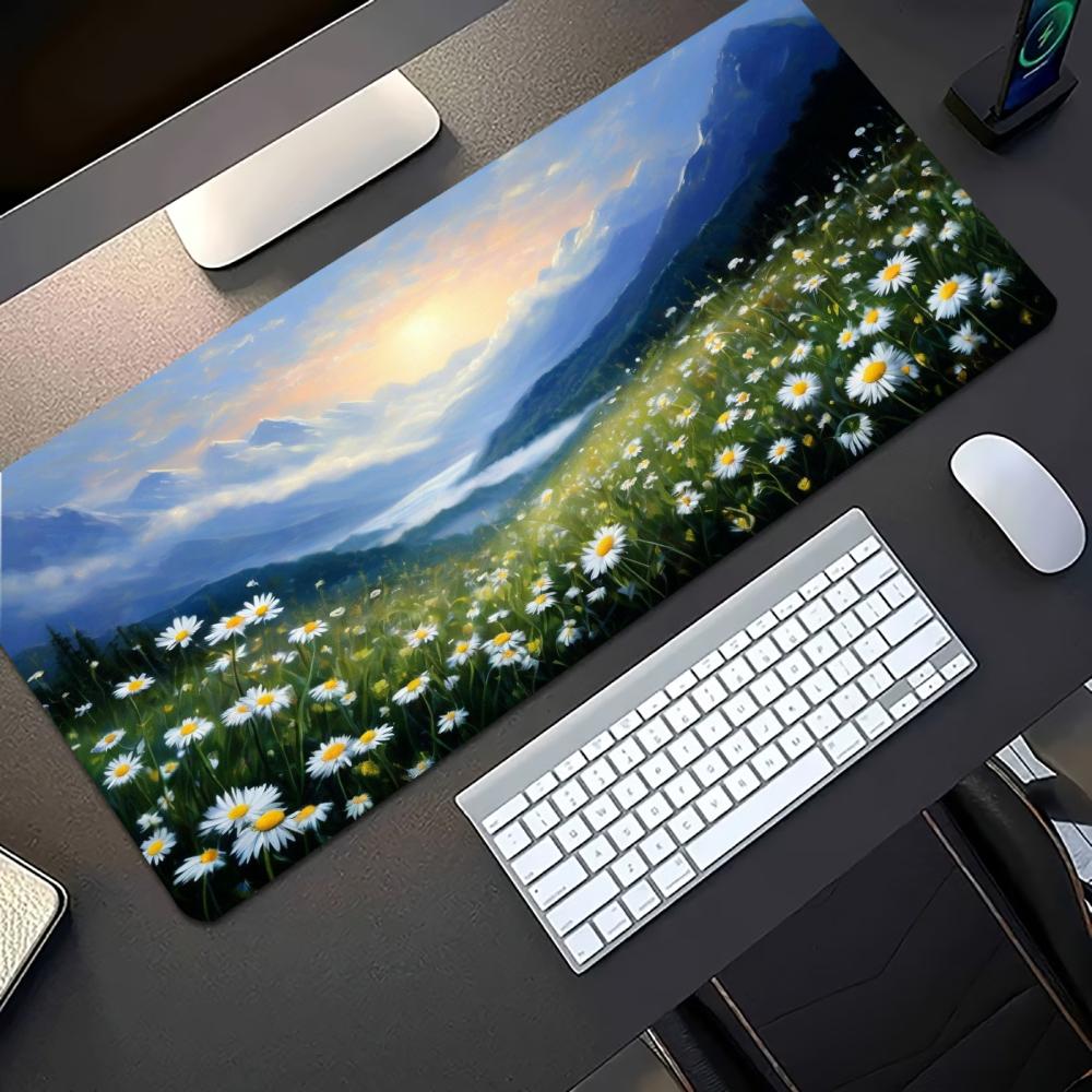 Natural Daisy Meadow Large Ext - Desk Setup Natural recension och pris