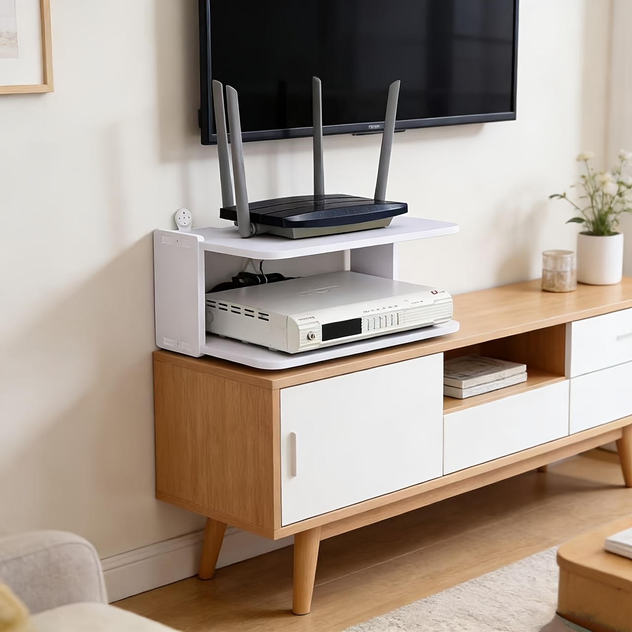 Wall-Mounted Router & Cable Or - Desk Setup With Tv recension och pris
