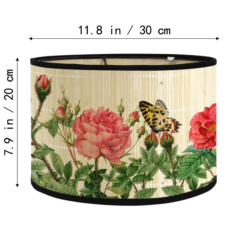 Vintage Printed Bamboo Lampsha - Desk Setup Vintage recension och pris
