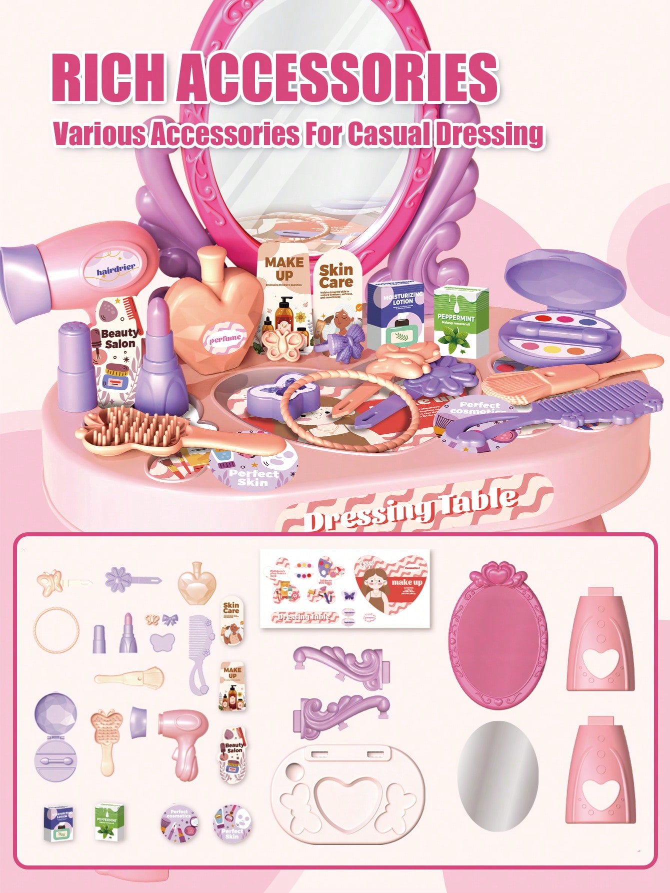 Kids Princess Vanity Dressing  - Desk Setup Girl recension och pris