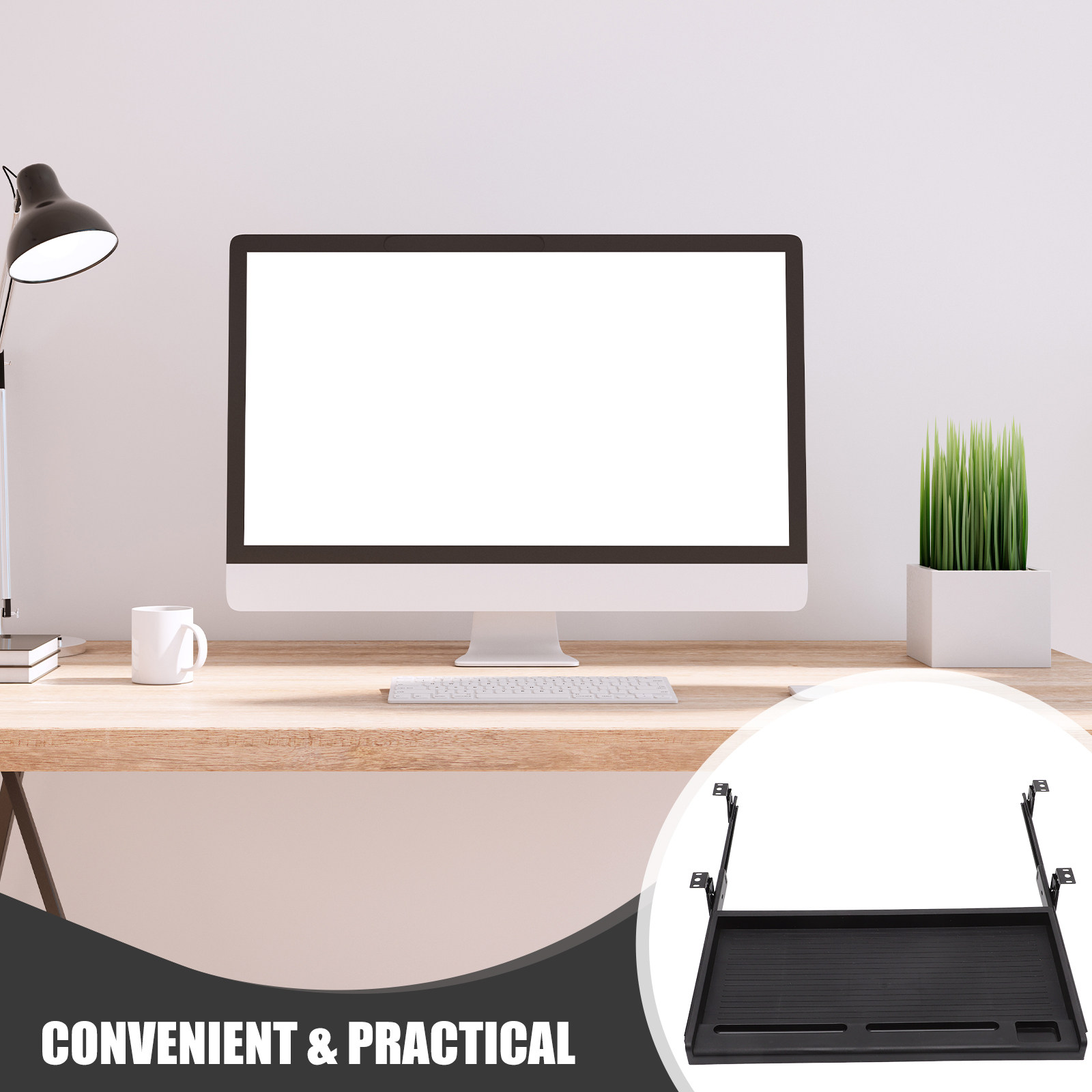 1Set Keyboard Tray Under Desk  - Desk Setup Keyboard recension och pris