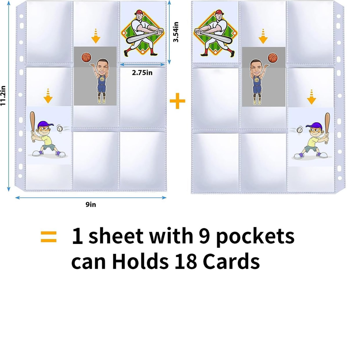 50 Pack 9 Pocket Card Sleeves  - Ring Binder Box recension och pris