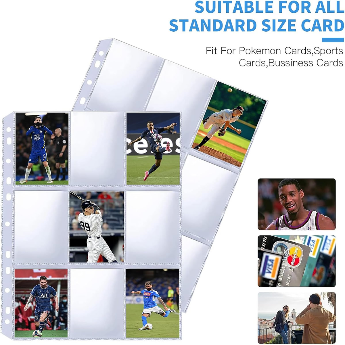 50 Pack 9 Pocket Card Sleeves  - Ring Binder Box recension och pris