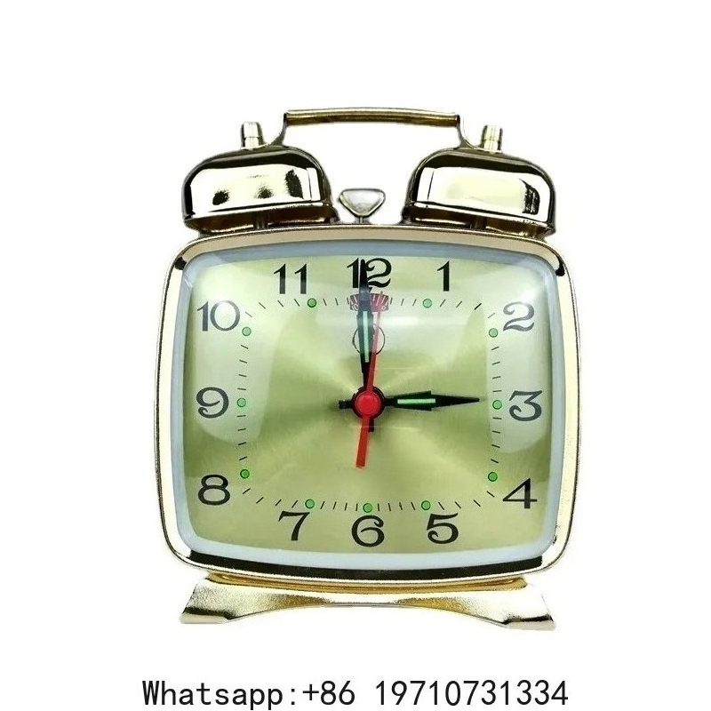 Metal Mechanical Alarm Clock C - Desk Setup Vintage recension och pris