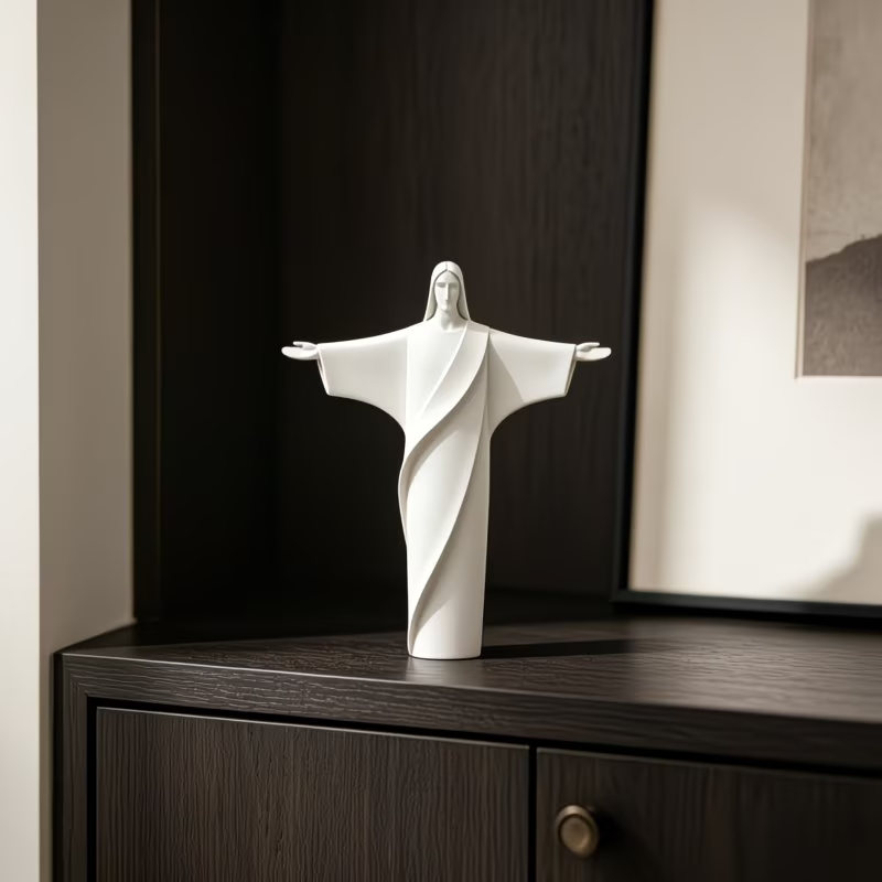 3D Printed Open Arms Jesus Fig - Desk Setup Shelf recension och pris