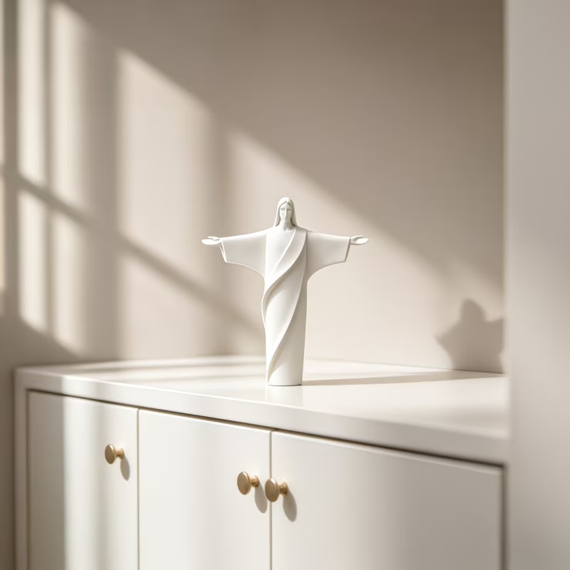 3D Printed Open Arms Jesus Fig - Desk Setup Shelf recension och pris