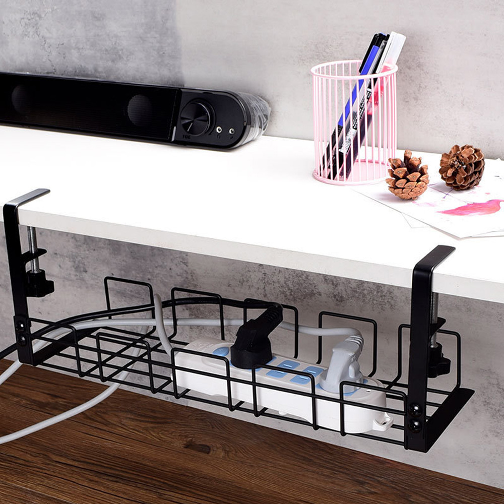 Cable Management Box Under Des - Desk Setup Shelf recension och pris