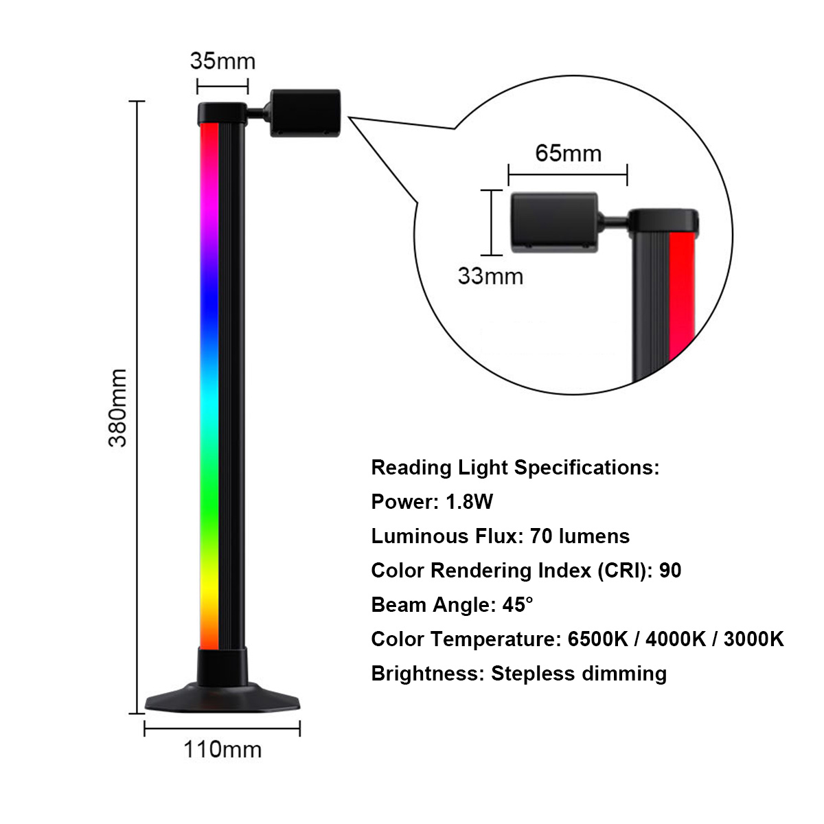 Smart Light Bar LED RGB Music  - Desk Setup With Tv recension och pris