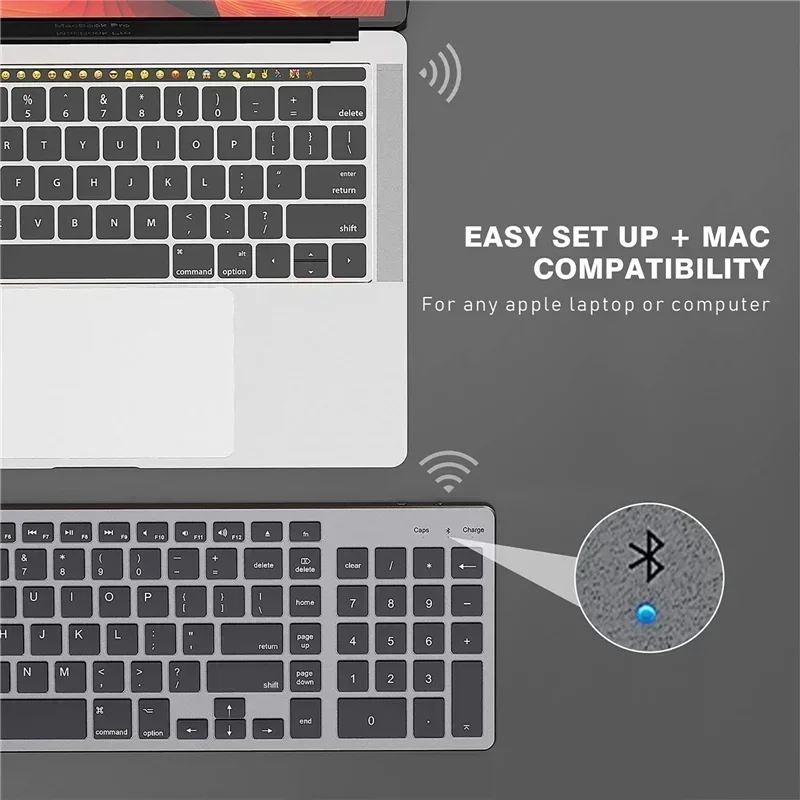 Ultra Slim Wireless Bluetooth  - Desk Setup Keyboard recension och pris